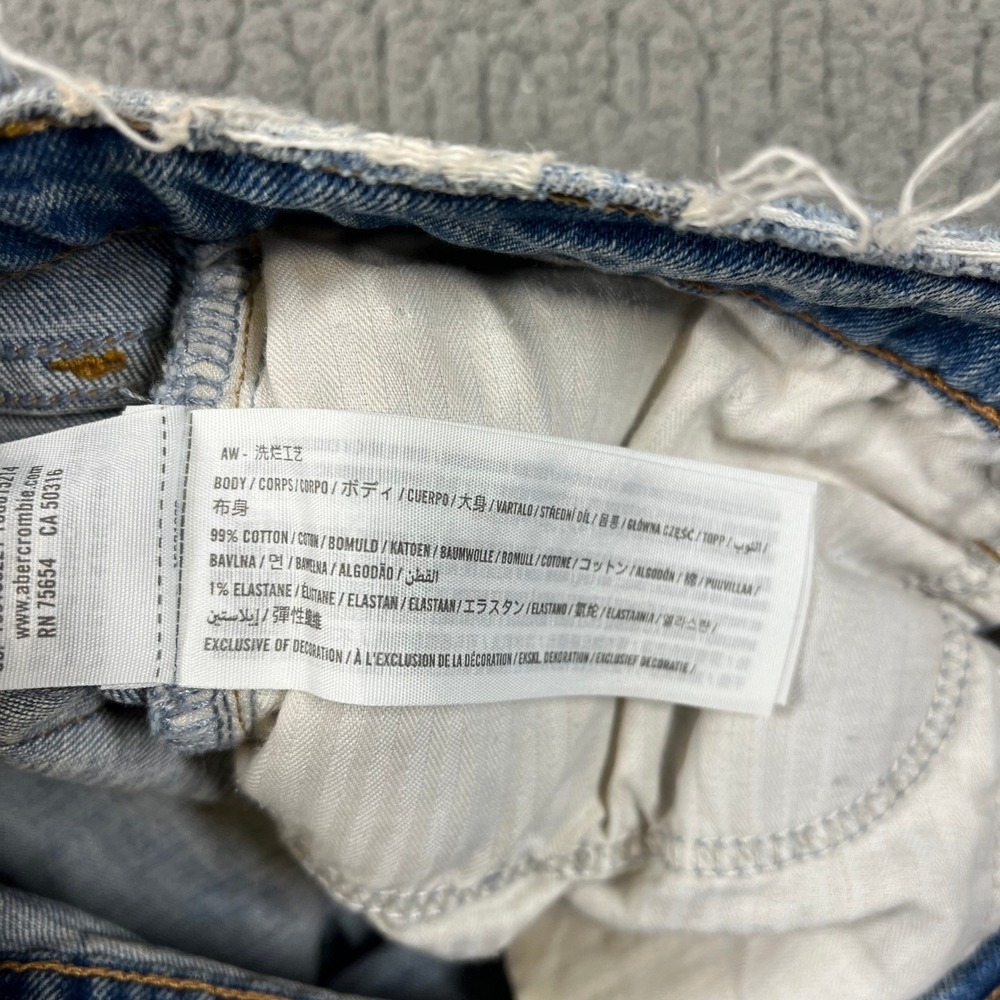 Abercrombie & Fitch Curve Love Ultra High Rise Ankle Straight Jeans Blue 26 2R - Picture 8 of 13